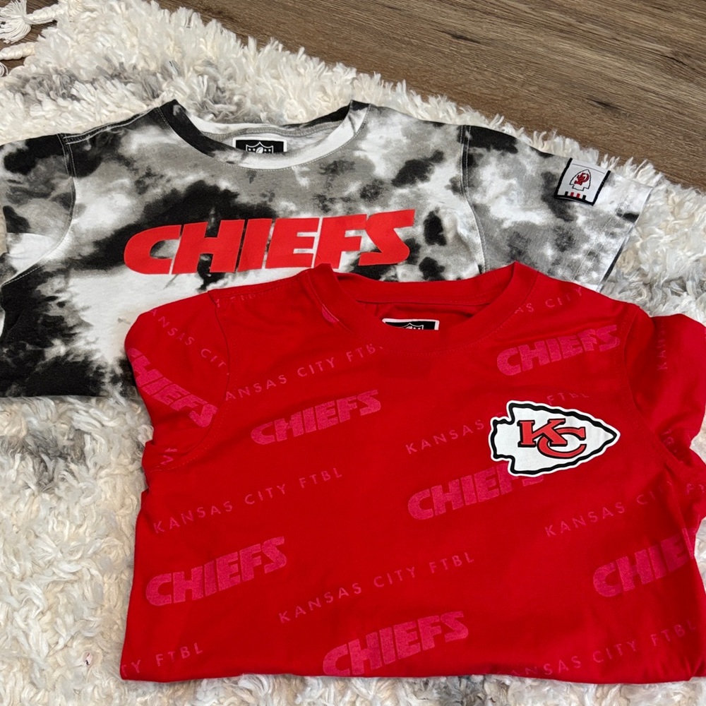 Kansas City Chiefs Kids T-Shirt Set - Red and Black Tie-Dye